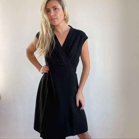 Lafayette 148 Black Surplus Neckline Short Sleeve Dress size 8 - Picture 12 of 15